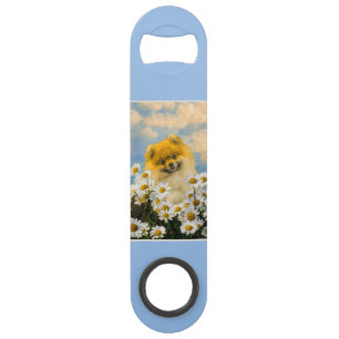 Poméranien dans Daisies Peinture - Art Chien origi