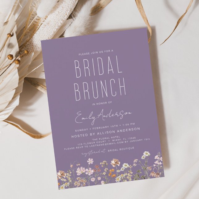 Pomme Boho Fleur sauvage Bridal Brunch Douche (Créateur téléchargé)