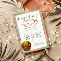 Pomme Caramel - Invitation Baby shower Vert