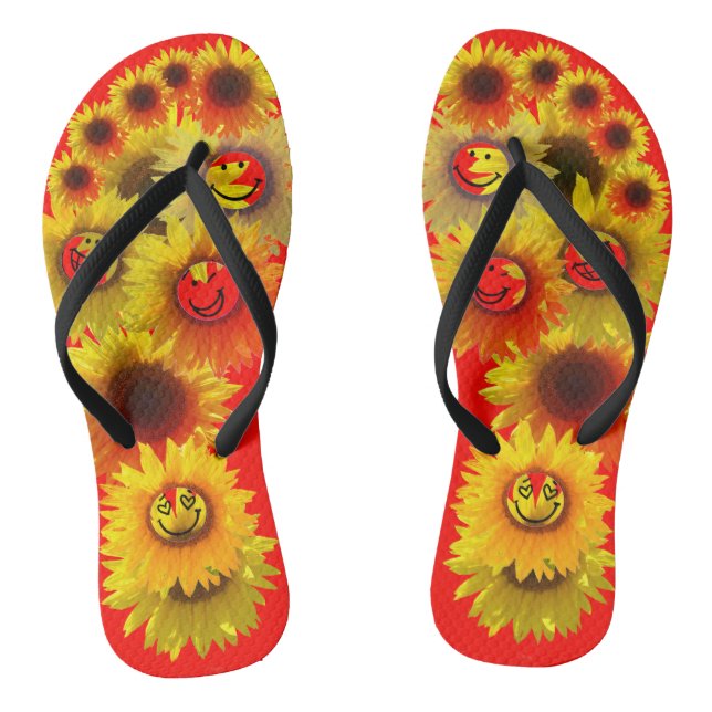 Pomme de bonbons Unisex Tournesol tongs (Semelle)