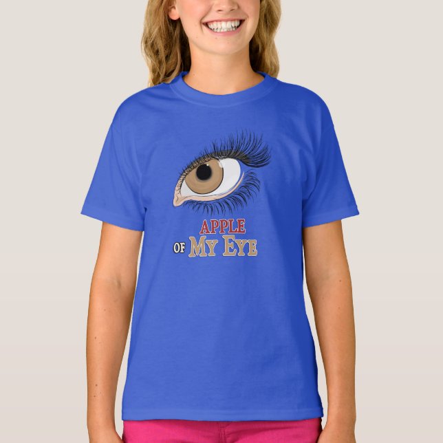 Pomme de mes yeux cils Art T-shirt (Devant)