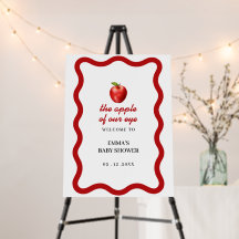 Pomme de nos yeux bébé rouge shower automnal scrip