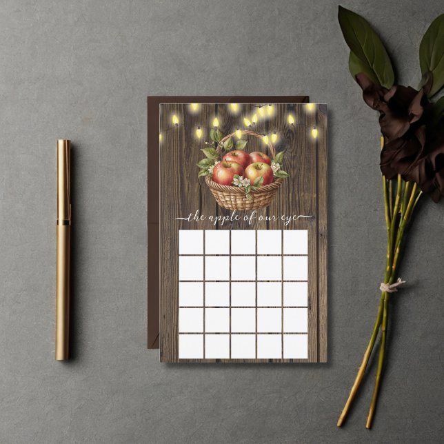 Pomme de nos yeux Chute Baby shower Floral Bois Je (Créateur téléchargé)