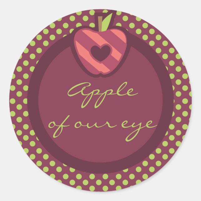 Pomme de nos yeux Stickers fête d'anniversaire (Devant)