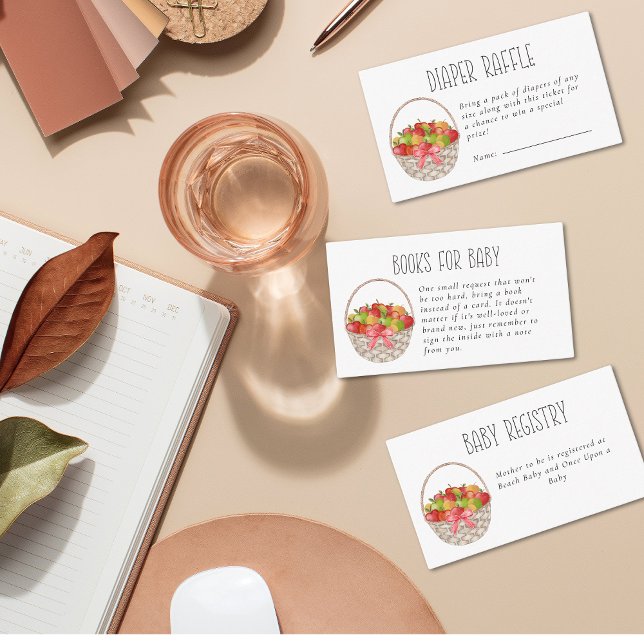 Pomme de notre Baby shower oculaire carte de boîti (Apple of Our Eye Baby Shower Enclosure Cards )