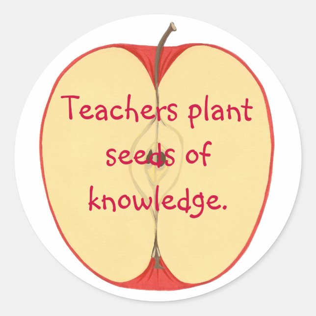 Pomme, Enseignants Plante Graines de Stickers de C (Devant)