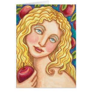POMME ET EVE FOLK ART ACCUEILLIR CARTE DE REMARQUE