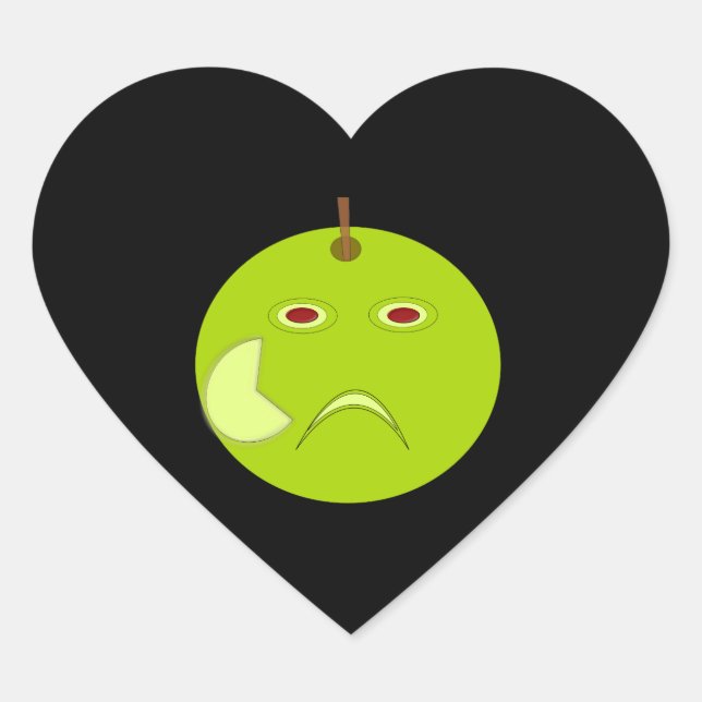 Pomme mal avec Scar Halloween Stickers (Devant)