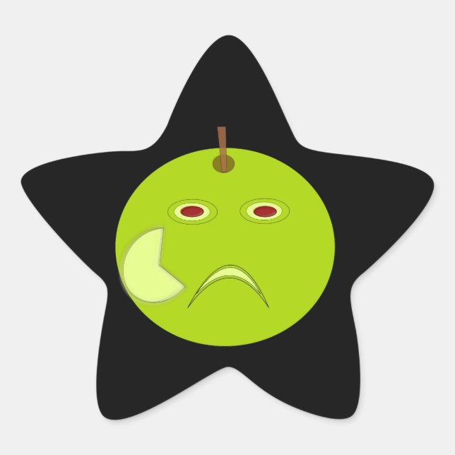 Pomme mal avec Scar Halloween Stickers (Devant)