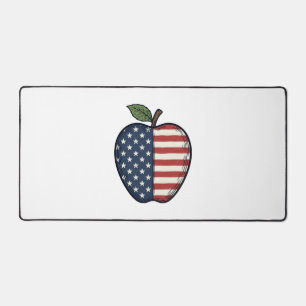 Pomme patriotique gravure vintage vecteur concepti