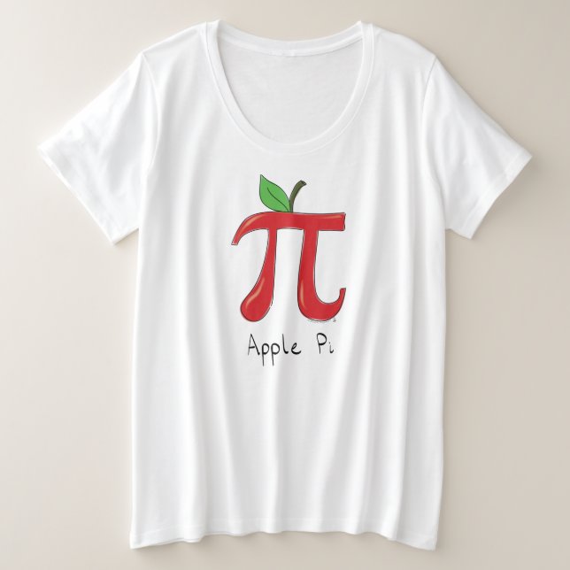 Pomme Pi Cute Math Pi Day Femmes Plus Taille Tshir (Design devant)