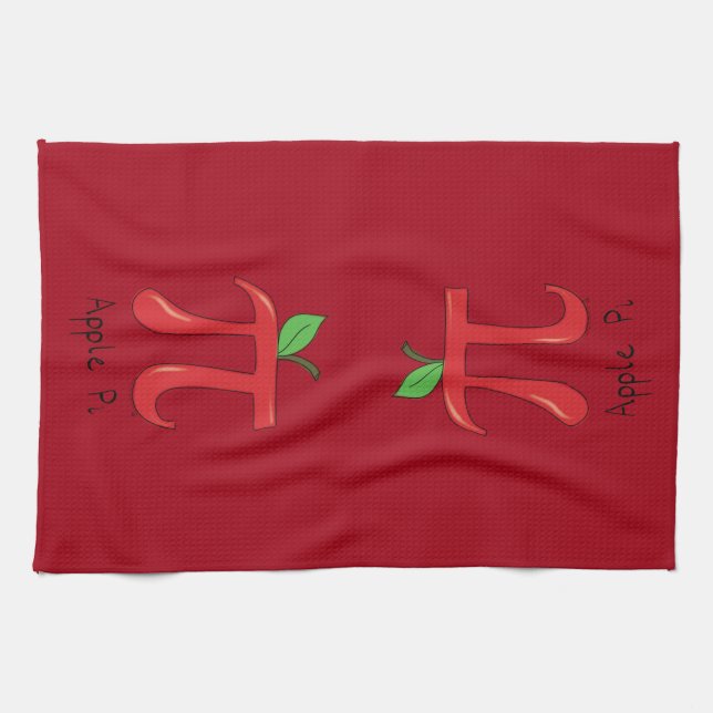 Pomme Pi Cute Math Pi Day Pie Cuisine Serviette de (Horizontal)