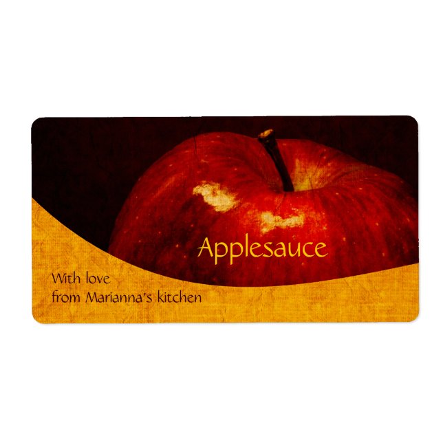Pomme rouge - applesauce home étiquette de conserv (Devant)
