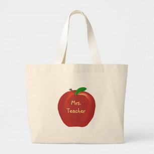 Pomme rouge personnalisée, enseignant, sacs en toi