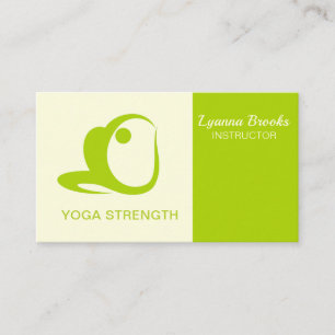Pomme vert Beige Yoga Force Carte de visite