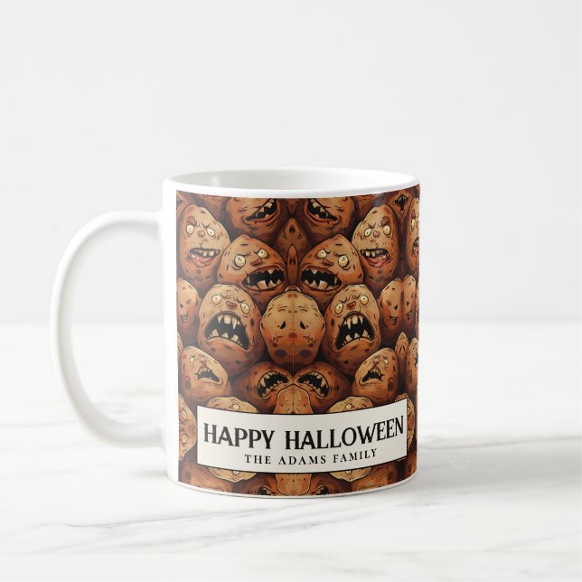 Pommes déplaisantes Halloween café Mug (Gauche)