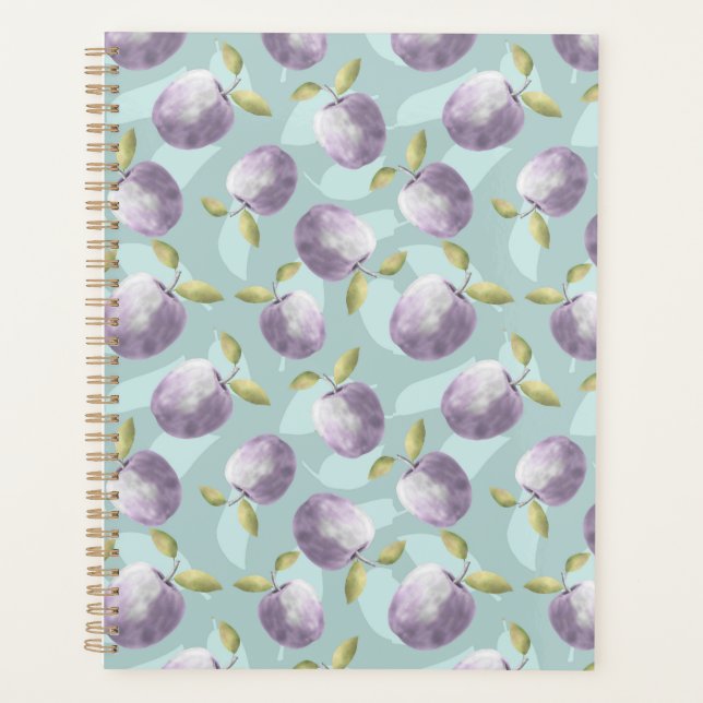 Pommes d'hiver bleu froid et violet motif (Devant)