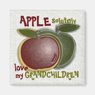 Pommes Fruit Love my Grandchildren Magnet