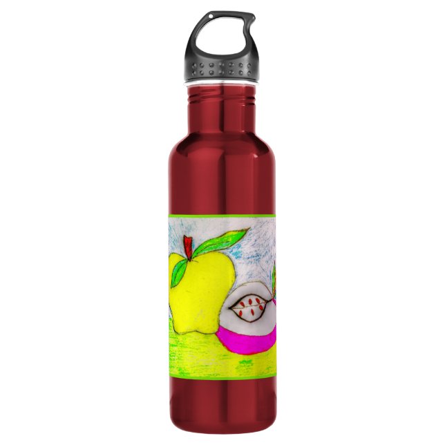 Pommes Pop Art 24 oz Bouteille d'eau en aluminium (Devant)