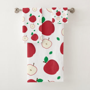 Pommes rouges et pommes à demi