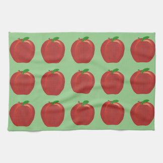 Pommes rouges mûres Vert Feuille Serviettes de cui