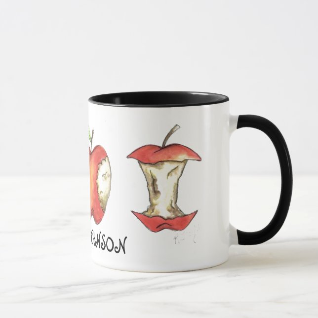 Pommes rouges personnalisées Enseignant Mug (Droite)