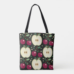 Pommes Vertes Et Cerises Rouges Sac fourre-tout