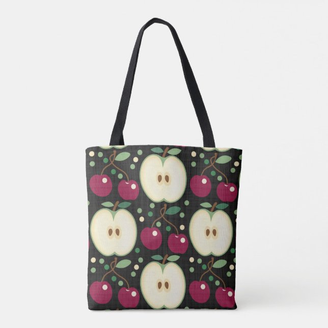 Pommes Vertes Et Cerises Rouges Sac fourre-tout (Dos)