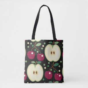 Pommes Vertes Et Cerises Rouges Sac fourre-tout