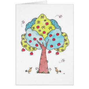 Pommier fantaisiste lumineux avec motif d'oiseaux