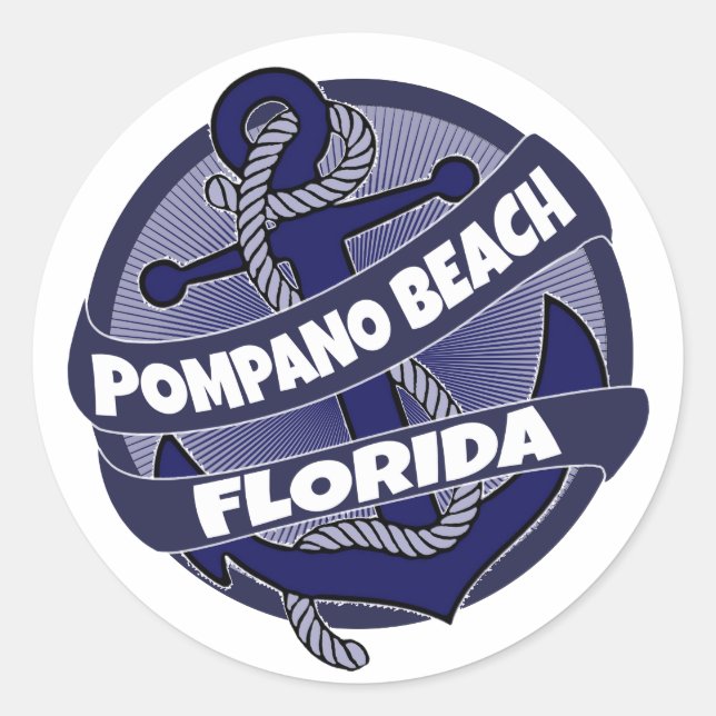 Pompano Beach Florida autocollants d'ancre (Devant)