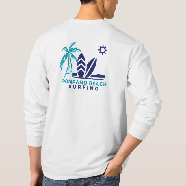 Pompano Beach Floride Surf T-Shirt (Dos)