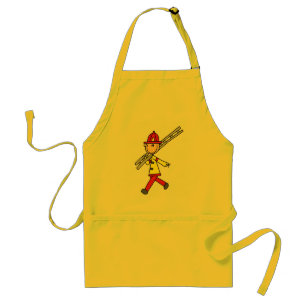 Pompier Bonhomme Allumette avec tablier et échelle