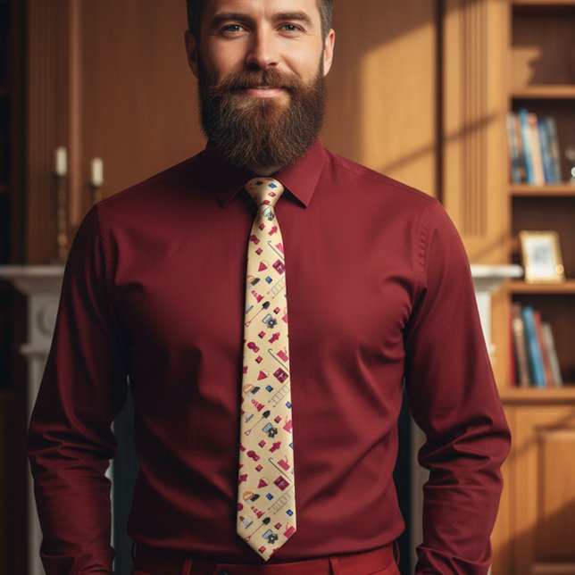 Pompier Diplôme de cravate jaune (Créateur téléchargé)