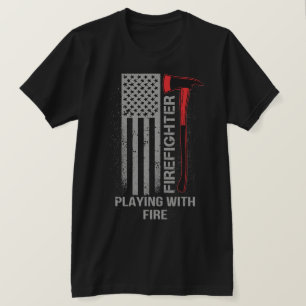 Pompier Jouer avec un T-shirt Fire
