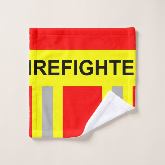 Pompier symbole de l'uniforme rouge (Gant de toilette)