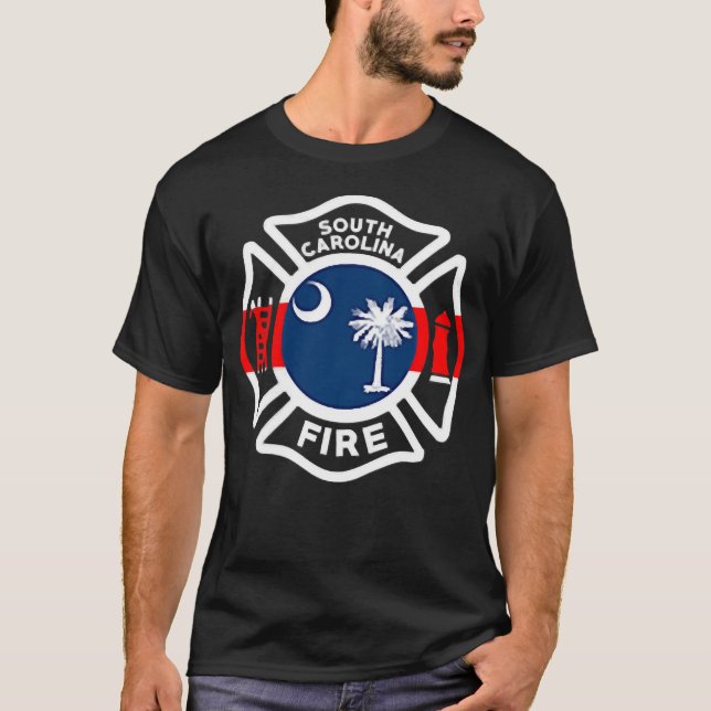 Pompier T-Shirt du Service des incendies de Caroli (Devant)