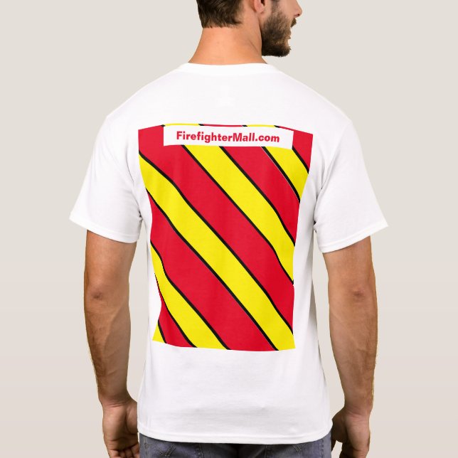 Pompier T-shirt rouge/jaune (Dos)