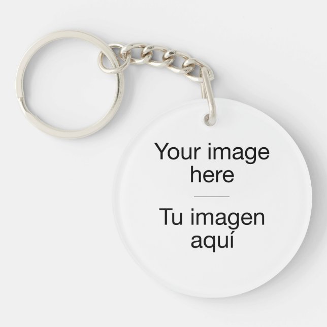 Pon ta conception propre en porte-clefs en blanc (Devant)
