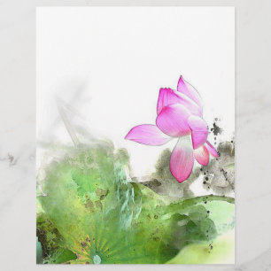 POND LOTUS l Peinture à pinceau chinoise
