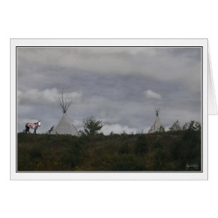 Poney d'esprit avec des tepees