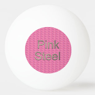 Pong Acier rose 1 étoile blanche balle de ping