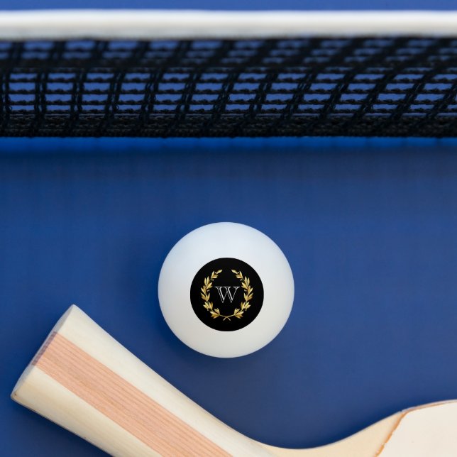 Pong Balle de ping Monogramme Personnalisée (Tableau)