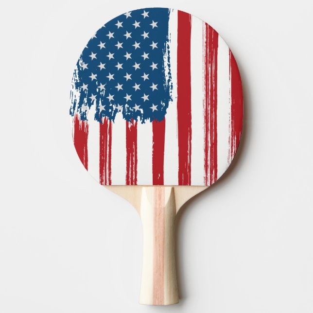 Pong Raquette de Ping Pong-Drapeau États-Unis Raquette  (Devant)