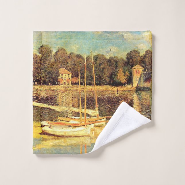Pont à Argenteuil Claude Monet    (Gant de toilette)