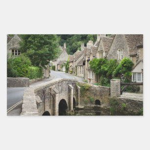 Pont à Castle Combe, UK rectangle sticker