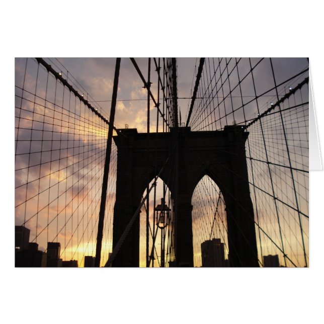 Pont Brooklyn au coucher du soleil (Devant Horizontal)