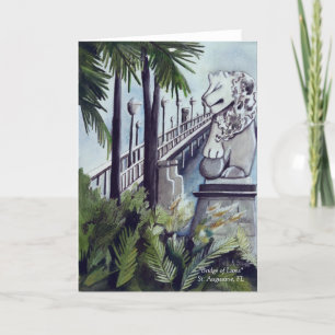 "Pont carte de voeux de lions"