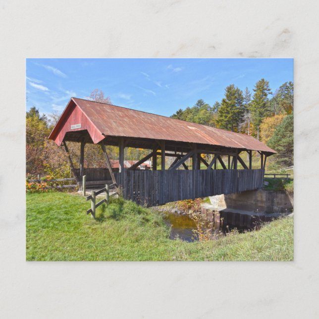 Pont couvert de Randall, Lyndon, carte postale du  (Devant)