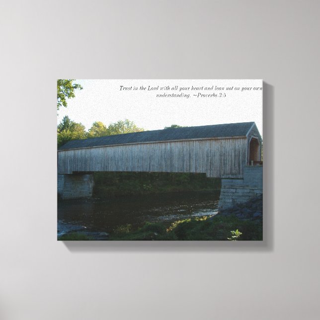 Pont couvert sur toile (Recto)